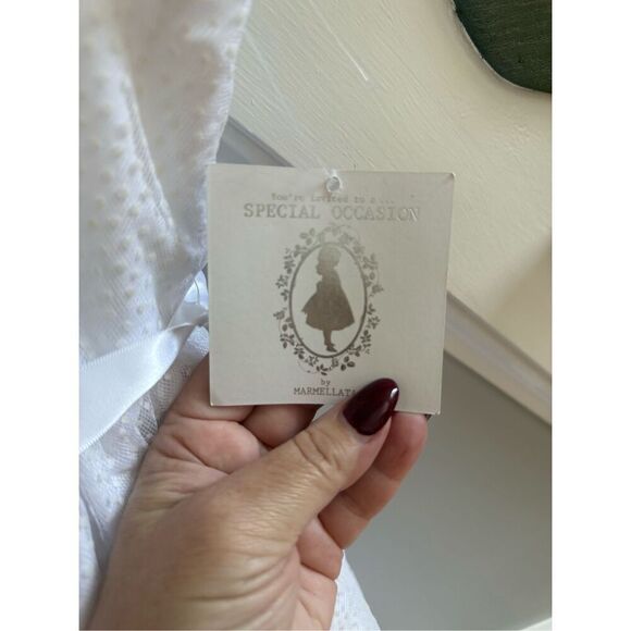 Marmellata Special Occasion White First Communion Flower Girl Dress sz 12 NWT - Picture 6 of 9